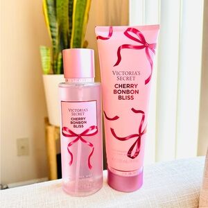 Victoria's Secret Cherry Bonbon Bliss Body Mist and Body Cream Set